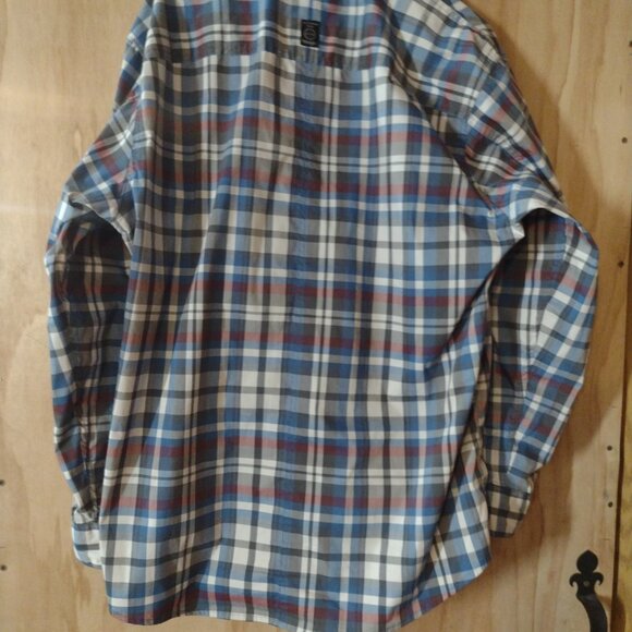 Mens xl ATG wrangler snap up shirt blue with multi colors - Picture 4 of 4